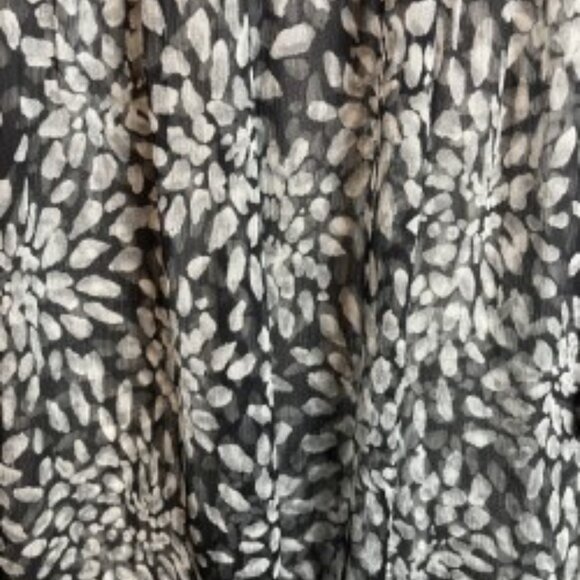 GREYLIN SHEER TUNIC COVER-UP BLACK/WHITE ABSRACT FLORAL SIZE LARGE - Picture 6 of 7